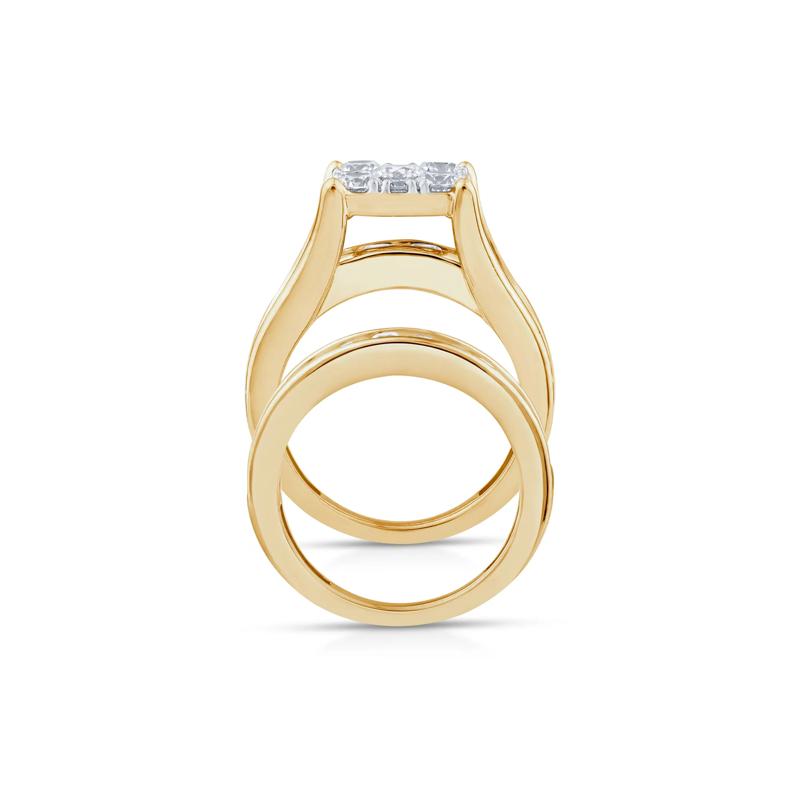 Composite Lab Grown Diamond Engagement Set in 10K Yellow Gold &#40;3 ct. tw.&#41; – Image 2 of 3