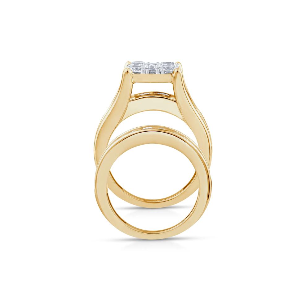 Lab Grown Diamond Composite Engagement Set in 10K Yellow Gold (3 ct. tw.) – Image 2 of 3