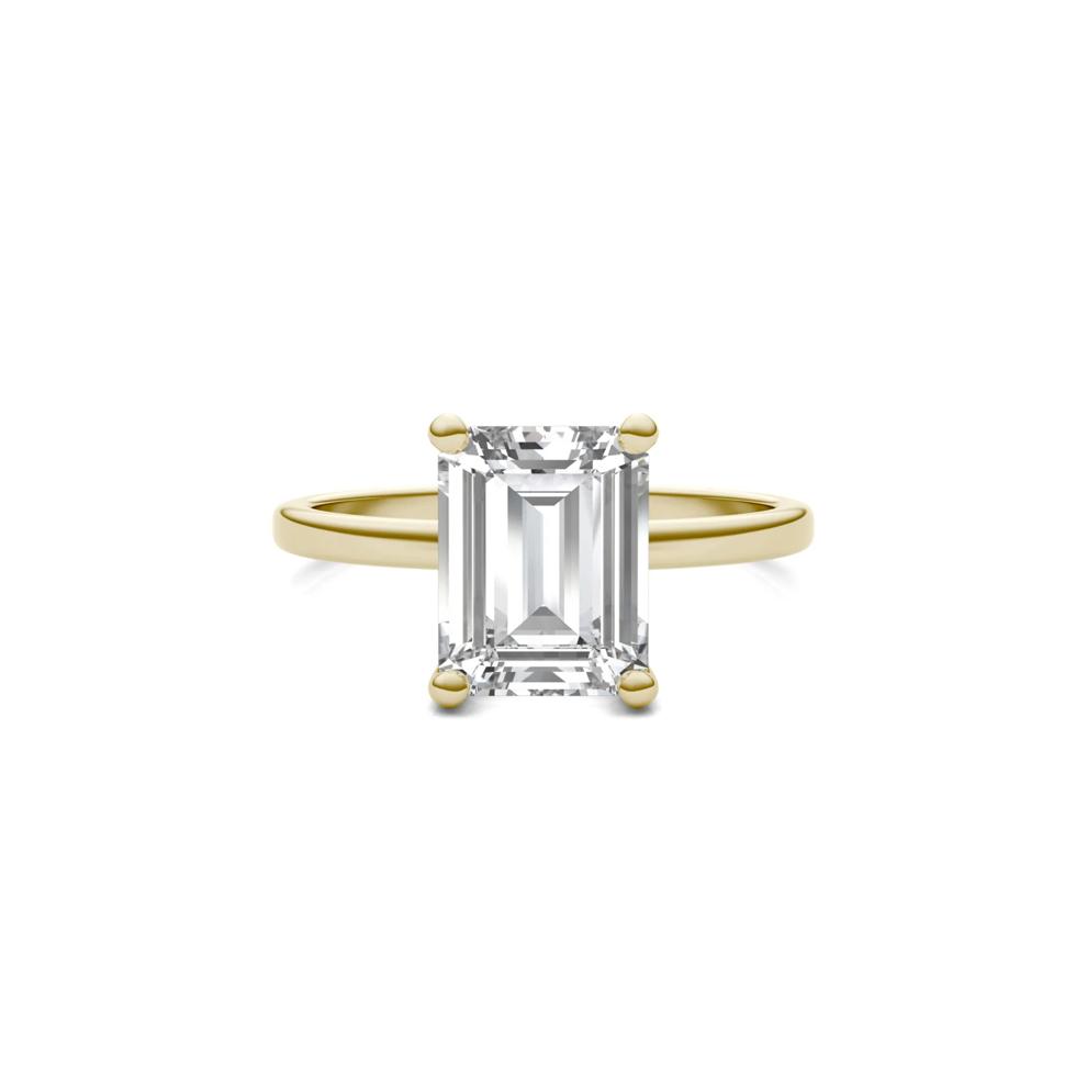 Lab-Created Moissanite Solitaire Engagement Ring in 14K Yellow Gold (2-1/2 ct. dew) – Image 1 of 5