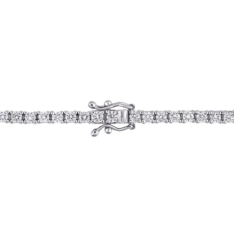 Morganite &amp; Diamond Tennis Bracelet in 14K White &amp; Rose Gold &#40;2 ct. tw.&#41; – Image 2 of 4