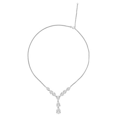 Lab Grown Diamond Pear-Shaped Drop Pendant in 14K White Gold (12 ct. tw.)