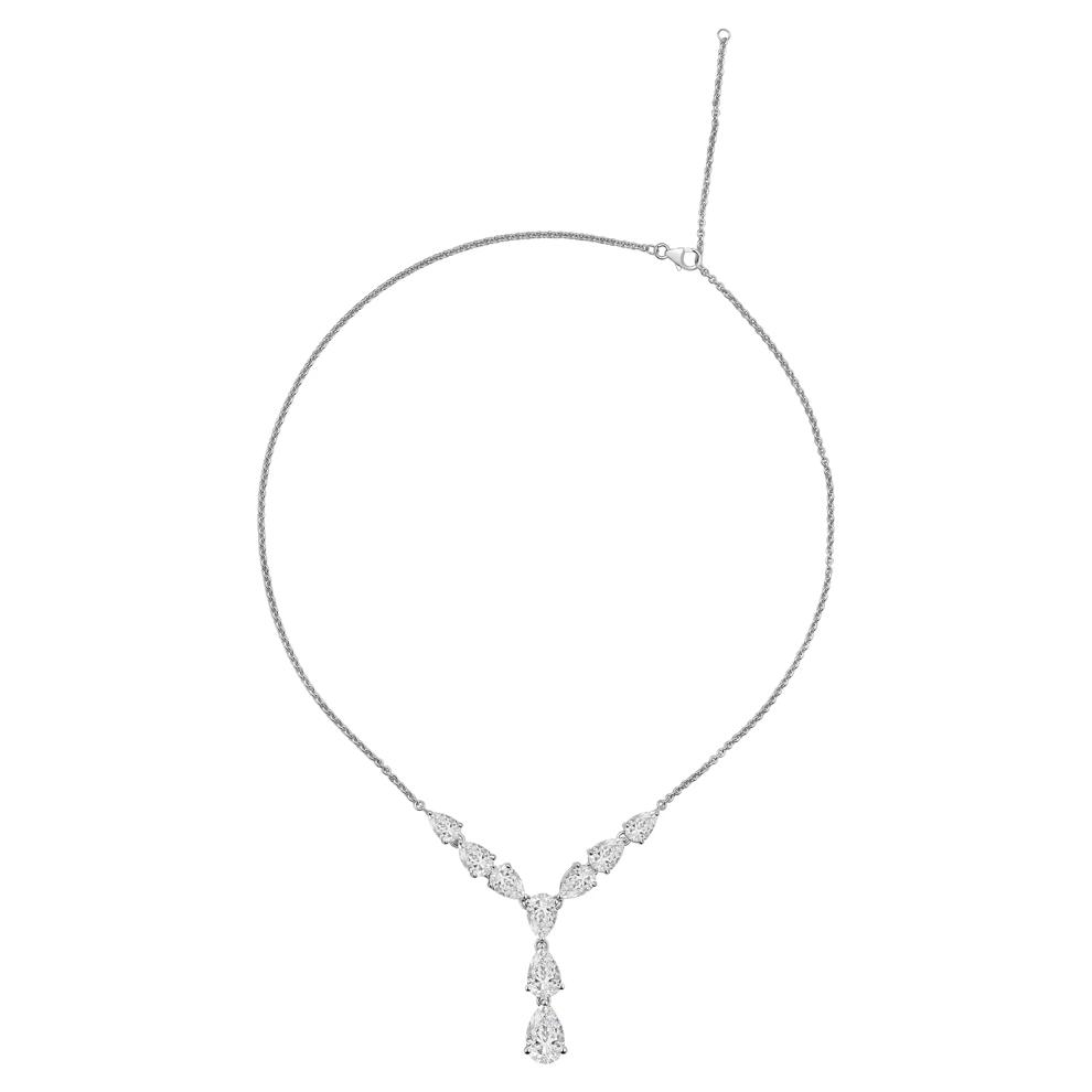 Lab Grown Diamond Pear-Shaped Drop Pendant in 14K White Gold (12 ct. tw.) – Image 1 of 2