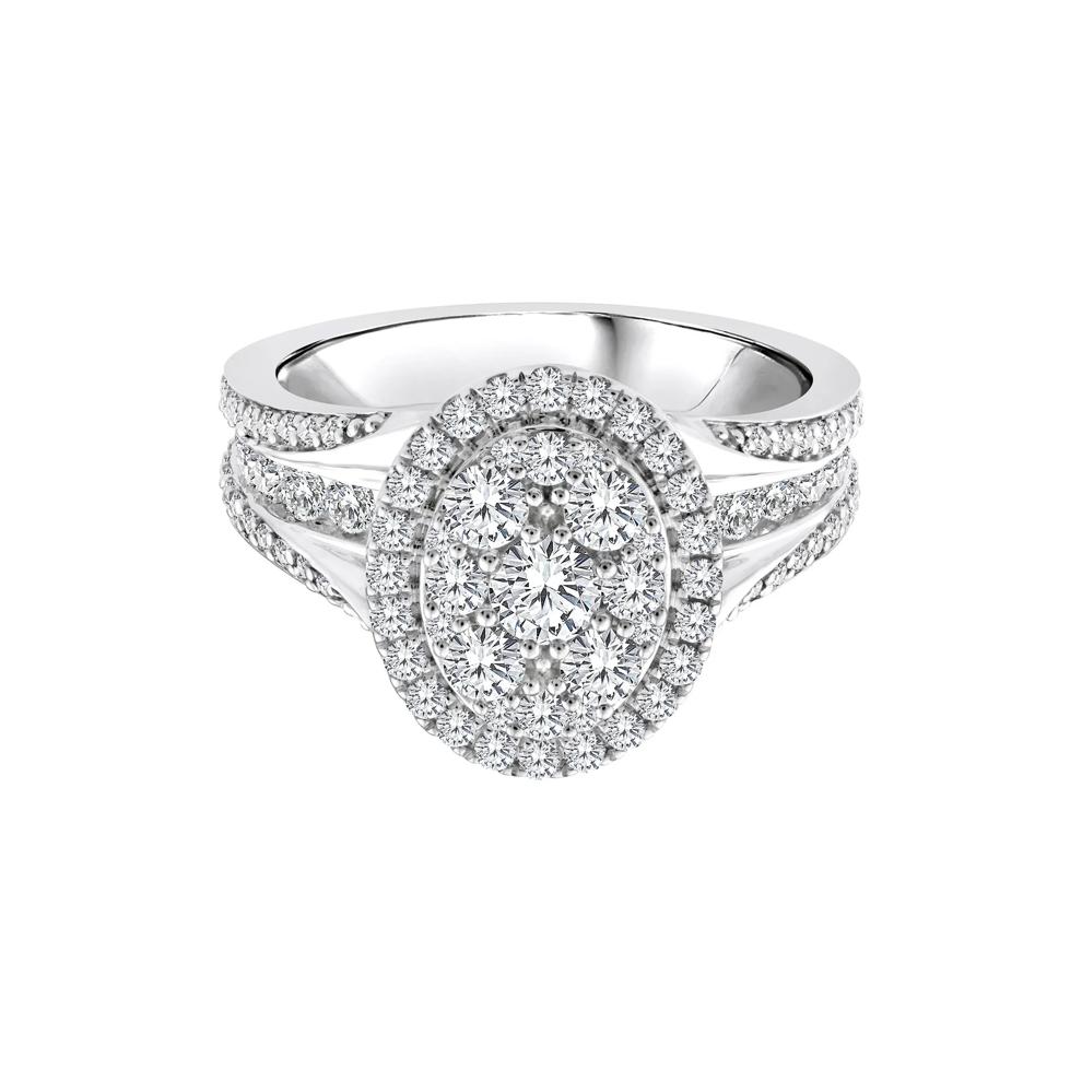 Diamond Composite Engagement Ring in 10K White Gold (1 1/2 ct. tw.) – Image 1 of 3