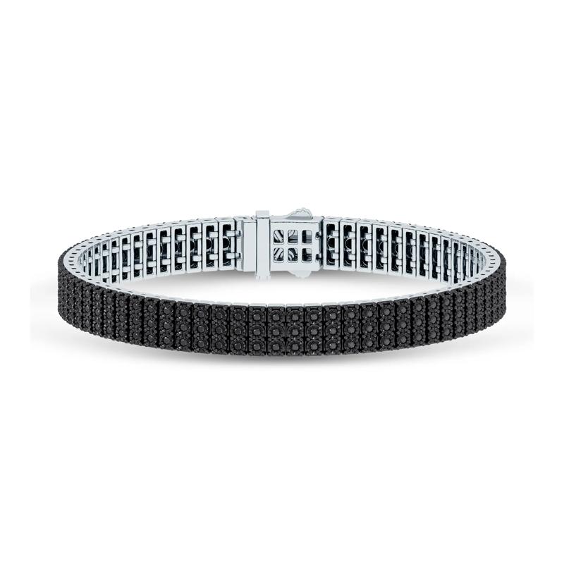 Men&#39;s Black Diamond Bracelet in Sterling Silver &#40;3 ct. tw.&#41; – Image 1 of 2