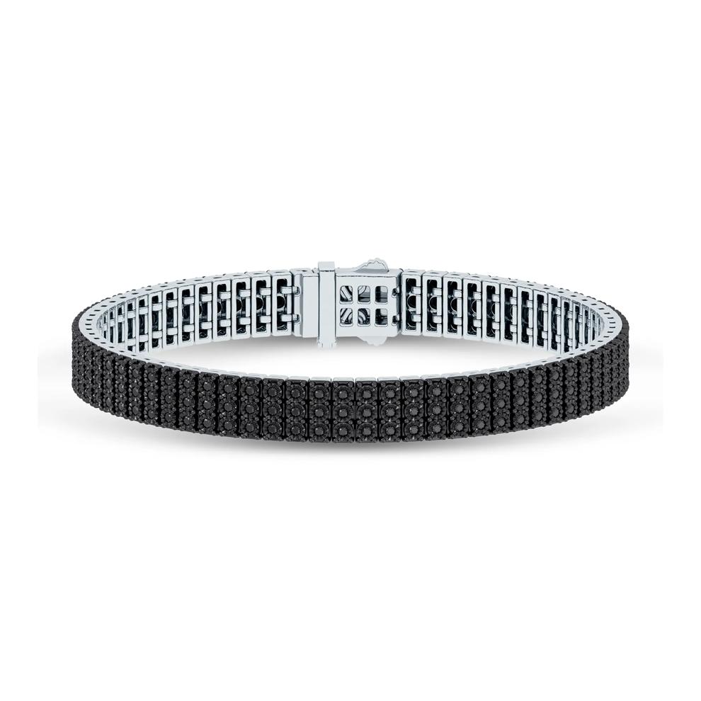 Men's Black Diamond Bracelet in Sterling Silver (3 ct. tw.) – Image 1 of 2