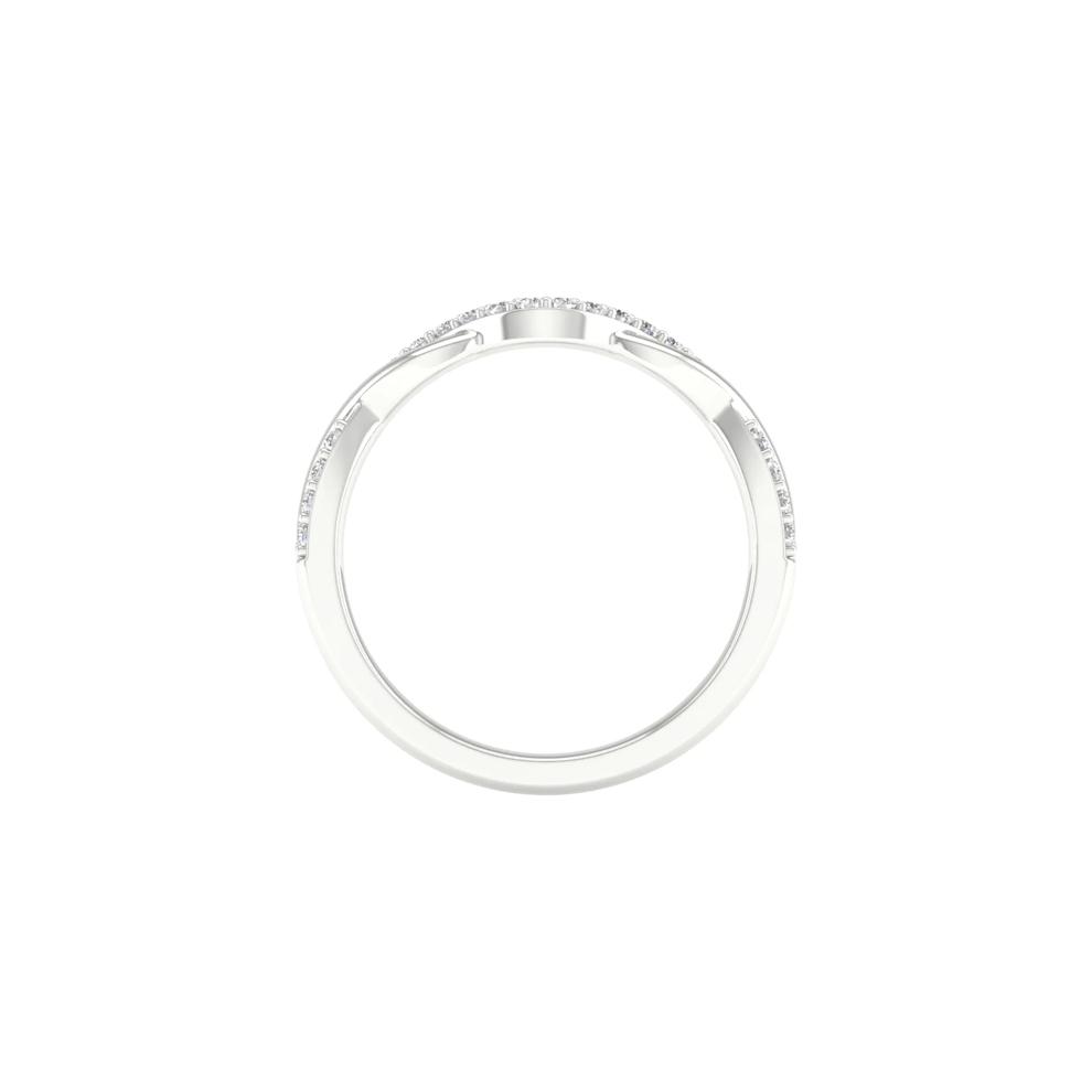 Diamond Contour Twist Band in 14K White Gold (1/7 ct. tw.) – Image 2 of 4