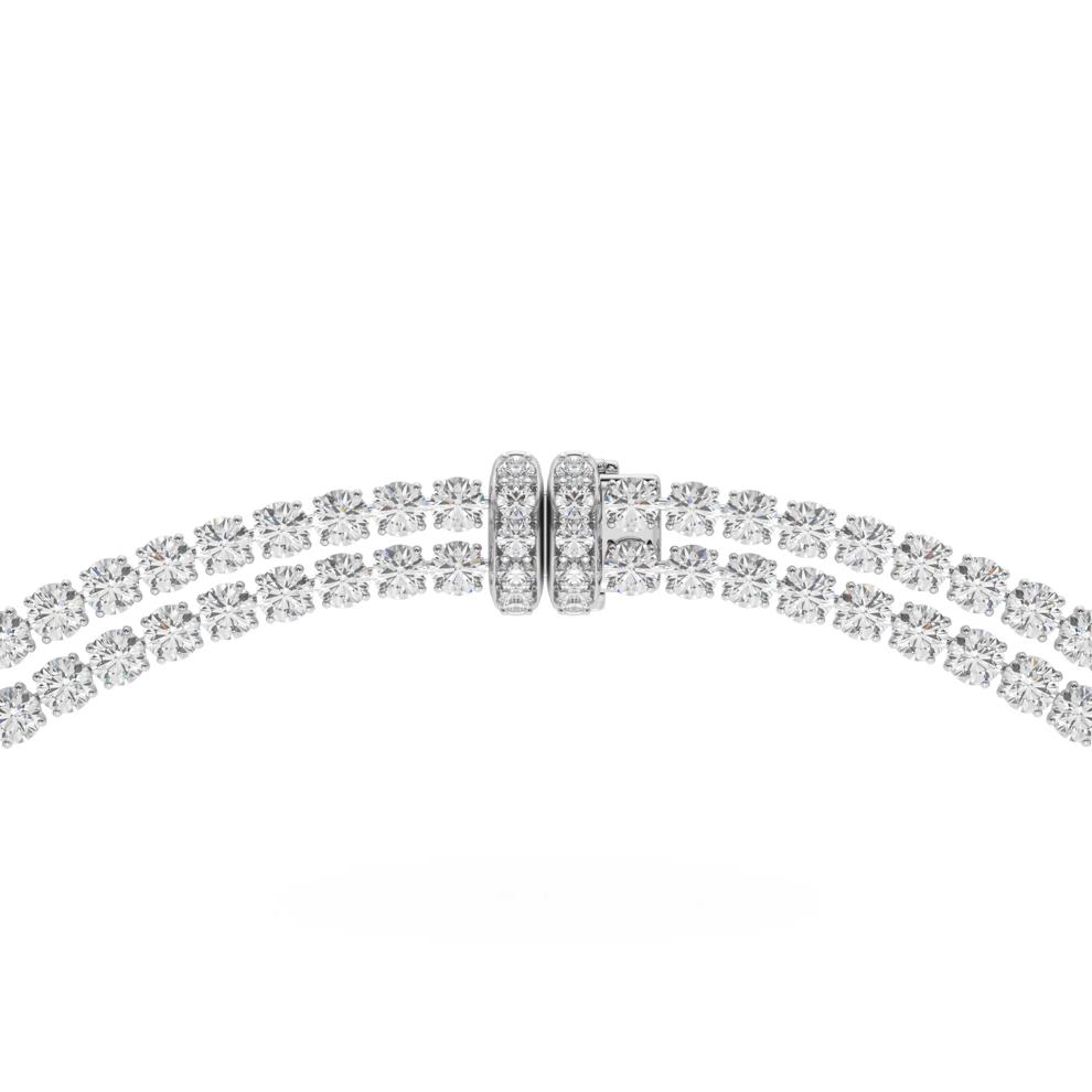 Lab Grown Diamond Double Row Necklace in 14K White Gold (50 ct. tw.) – Image 4 of 4