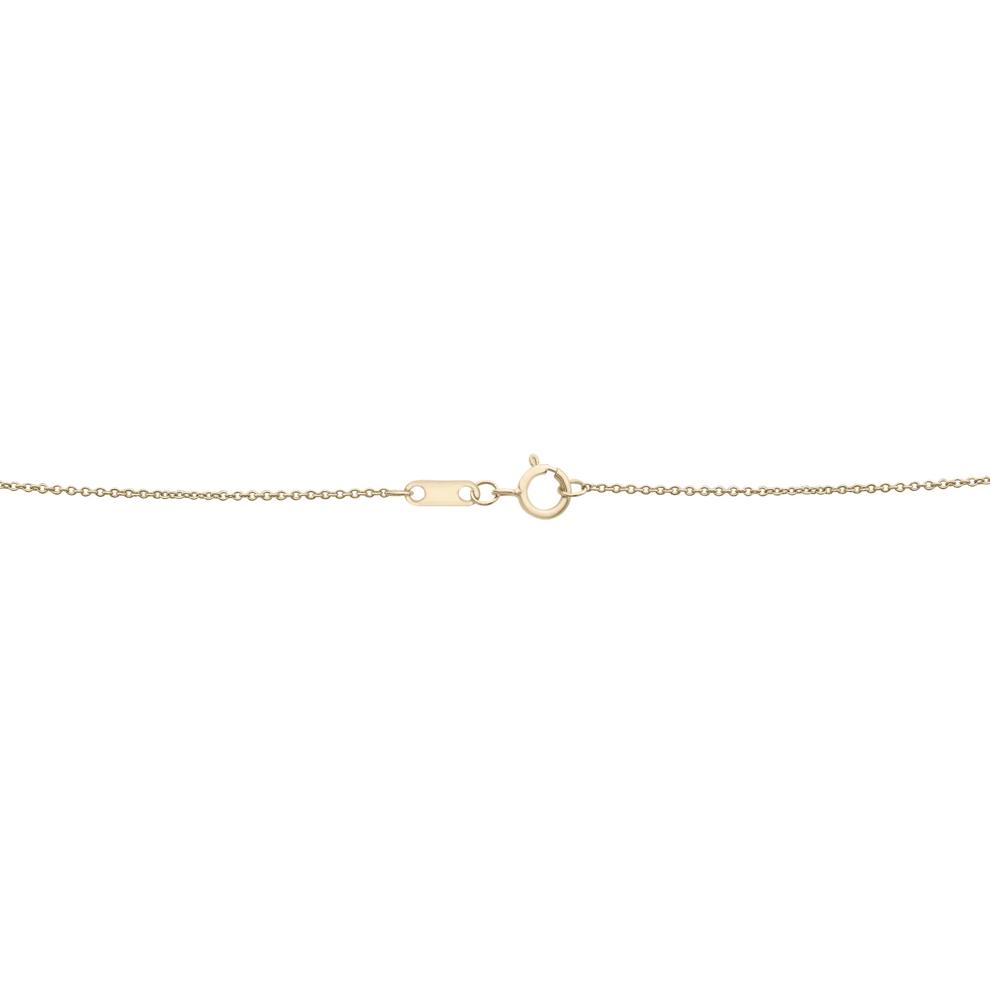 Diamond Bezel Heart Station Necklace in 10K Yellow Gold (1/10 ct. tw.) – Image 4 of 4