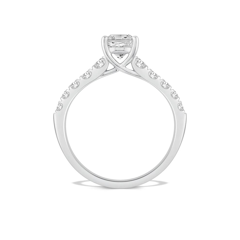 Lab Grown Diamond Oval Center Engagement Ring in 14K White Gold (1 1/2 ct. tw.) – Image 2 of 4