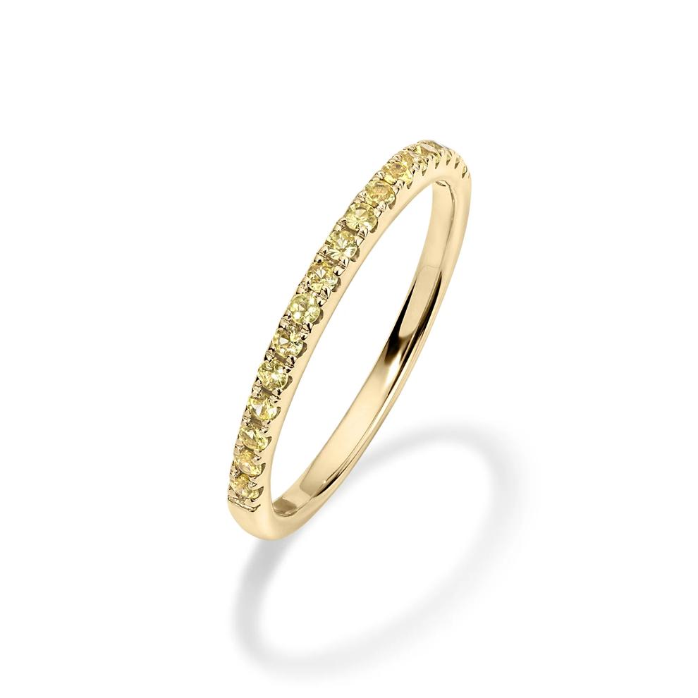 Yellow Sapphire Band in 10K Yellow Gold – Image 4 of 4