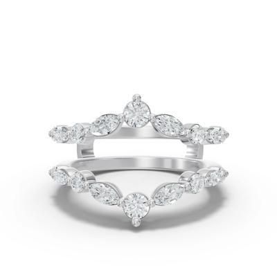 Lab Grown Diamond Marquise Insert Ring in 14K Gold