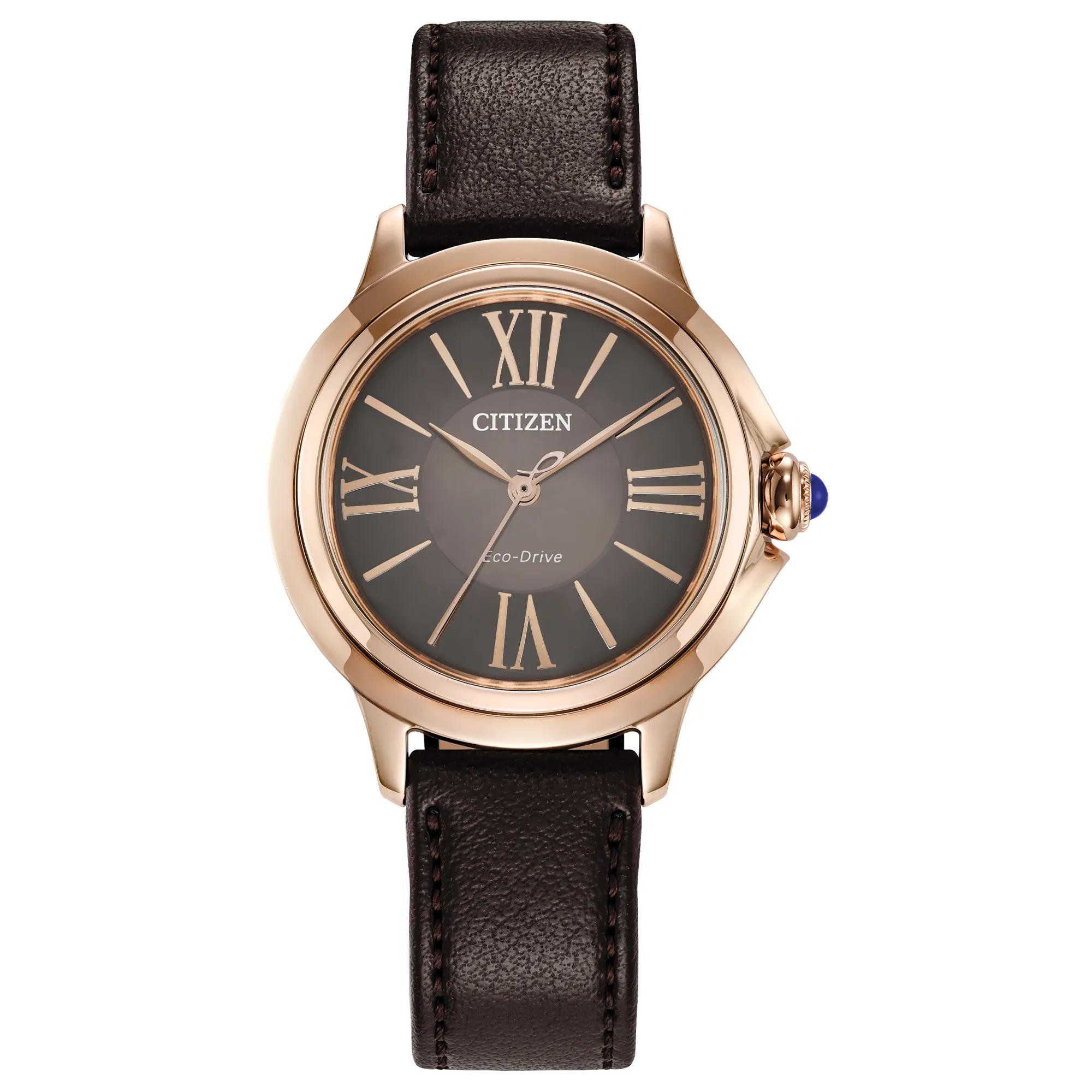 Citizen® Eco™ Ladies' L Ceci Watch in Black Leather.