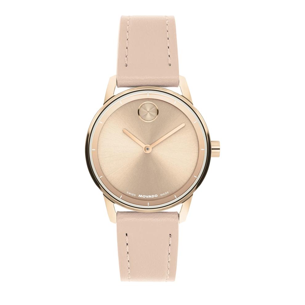Ladies' Echo Watch with Pink Leather Strap in Rose Gold-Tone Stainless Steel, 30mm – Image 1 of 3