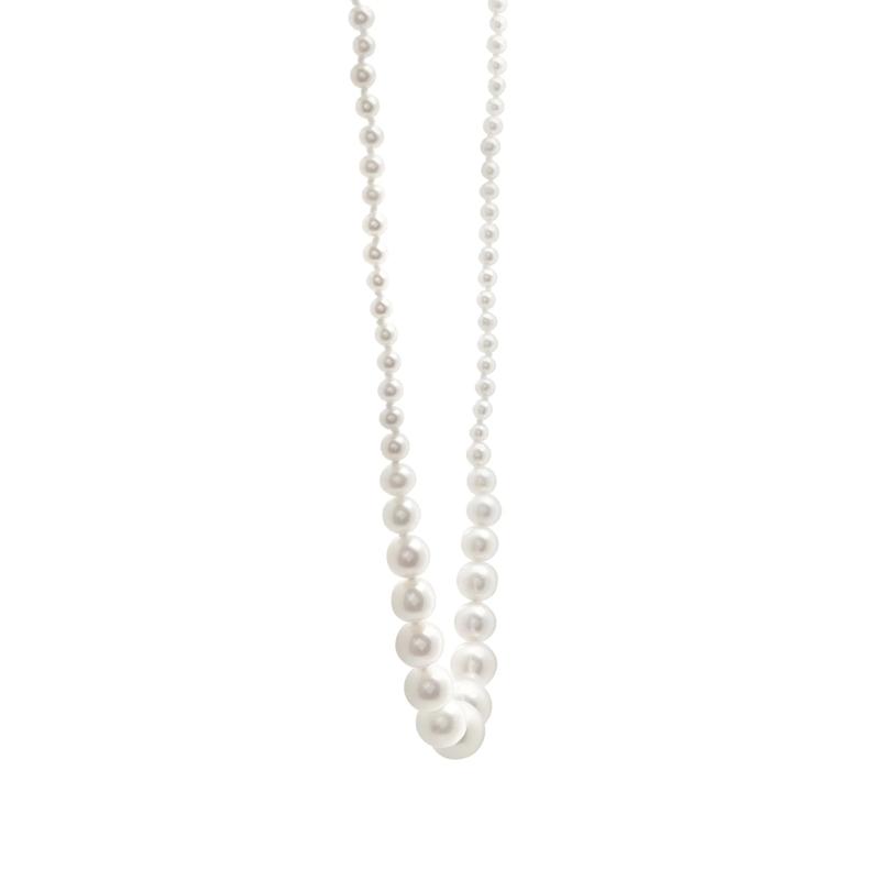 Freshwater Cultured Pearl Graduated Necklace in 10K Yellow Gold – Image 3 of 4