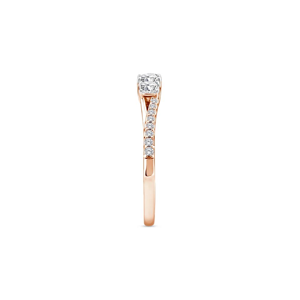 Princess-Cut Diamond Three-Stone Ring in 14K Rose Gold (1/2 ct. tw.) – Image 3 of 3