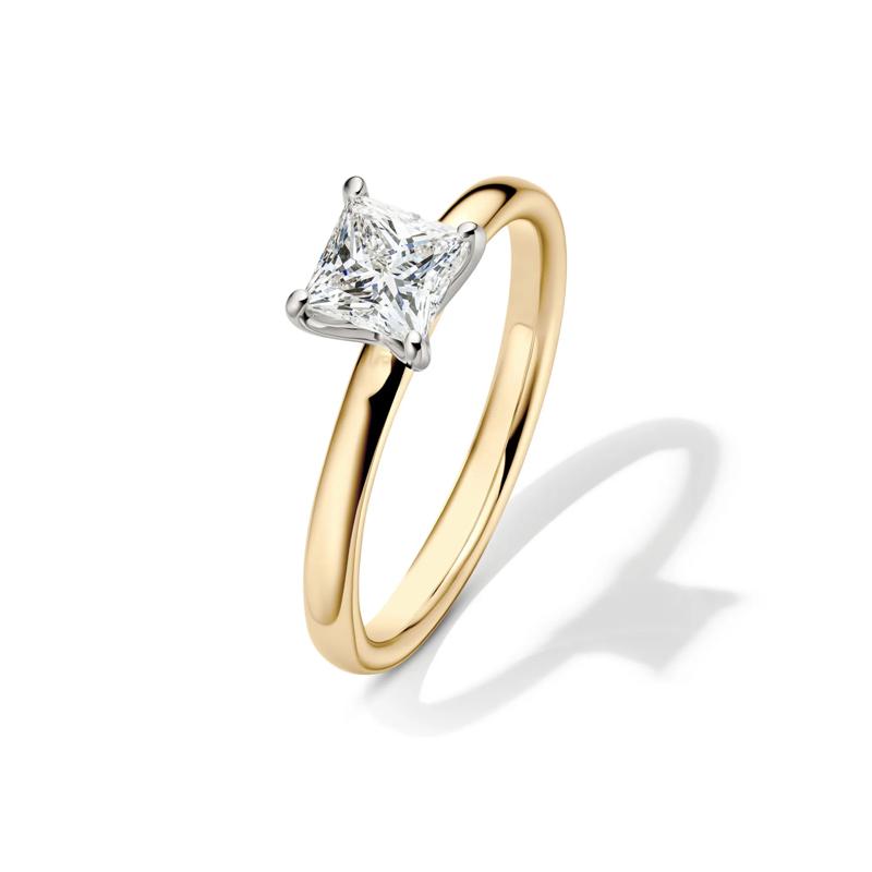 Diamond Princess-Cut Solitaire Engagement Ring in 14K Yellow Gold &#40;3/4 ct.&#41; – Image 4 of 5