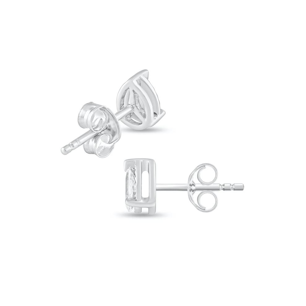 Lab Grown Diamond Pear-Shaped Stud Earrings in 10K White Gold (3/8 ct. tw.) – Image 2 of 3