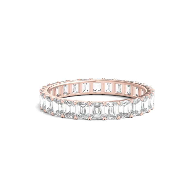 Lab Grown Emerald-Cut Diamond Eternity Band in 14K Rose Gold &#40;2 ct. tw.&#41;  – Image 1 of 3