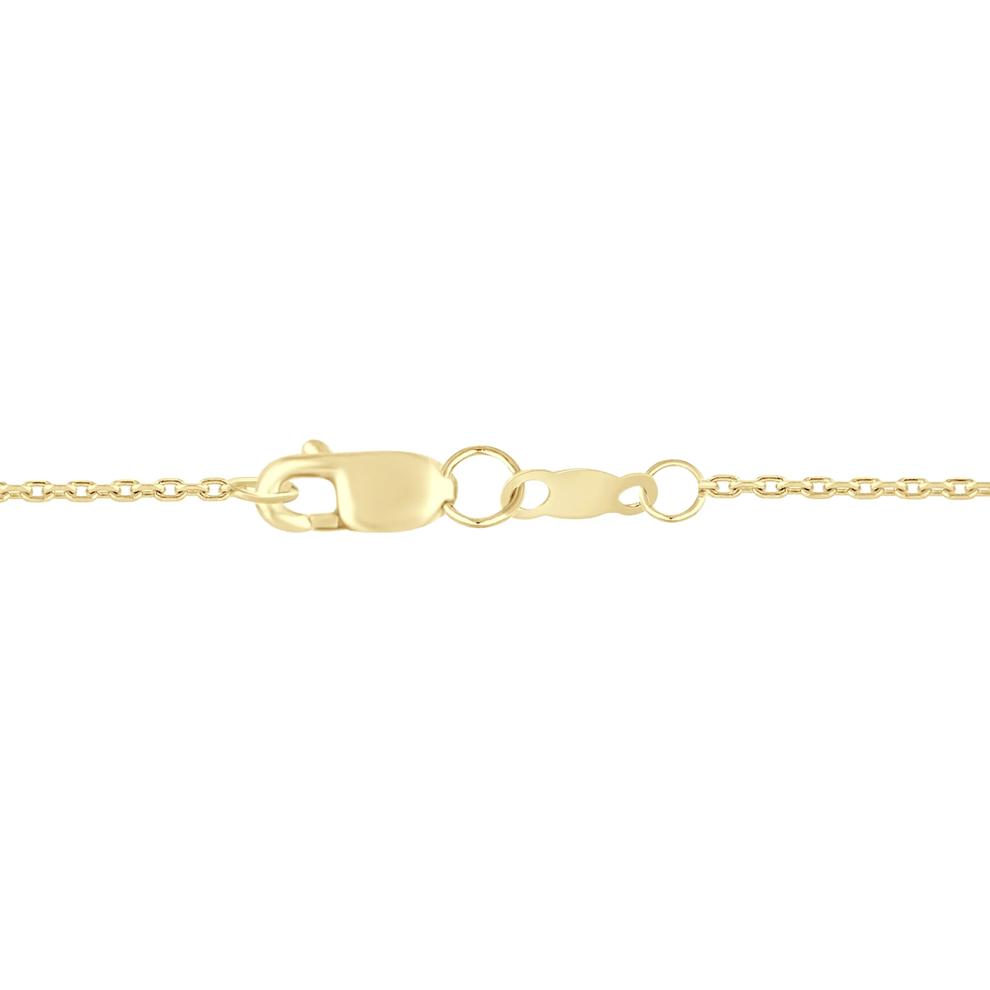 Lab-Created Blue Sapphire and Lab Grown Diamond Necklace in 10K Yellow Gold (1/5 ct. tw.) – Image 2 of 2