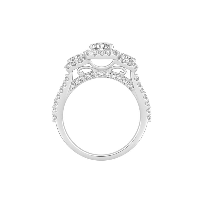 Diamond Halo Engagement Ring in 14K White Gold &#40;1 3/4 ct. tw.&#41; – Image 2 of 4