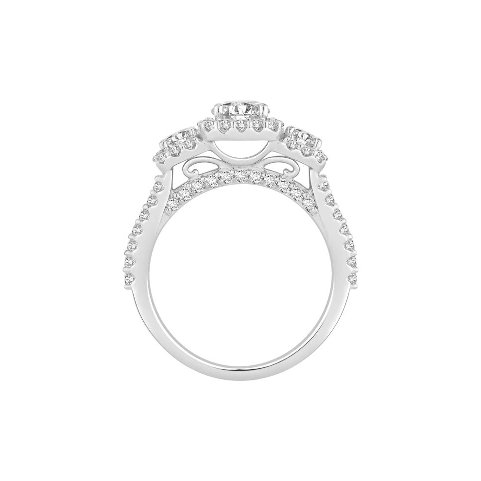 Diamond Halo Engagement Ring in 14K White Gold (1 3/4 ct. tw.) – Image 2 of 4