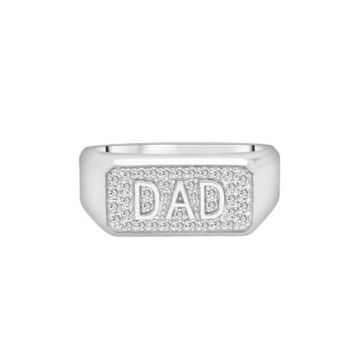 Men's Diamond Dad Ring in Sterling Silver (1/3 ct. tw.)