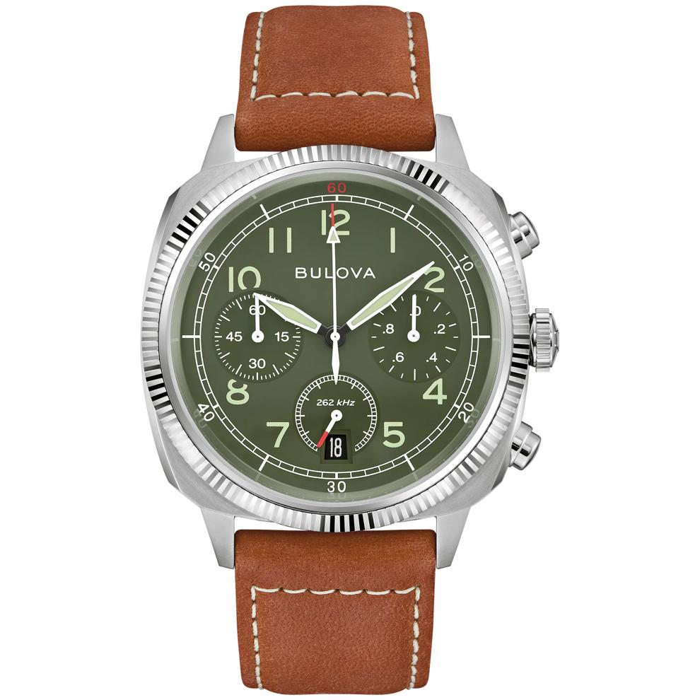 Men's US Military Veterans Watch With a Brown Leather Strap – Image 1 of 4