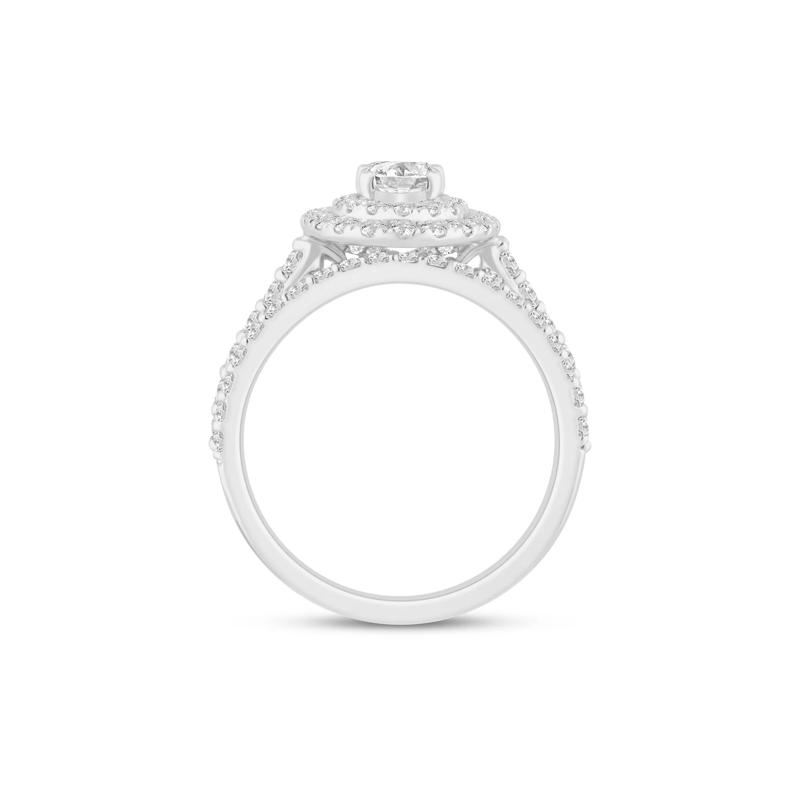 Lab Grown Diamond Double Halo Engagement Ring in 14K White Gold &#40;1 1/2 ct. tw.&#41; – Image 2 of 3