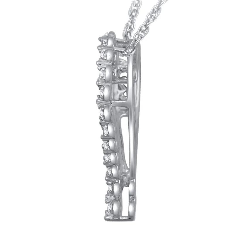 Diamond Journey Heart Pendant in 10K White Gold &#40;1/10 ct. tw.&#41; – Image 2 of 2