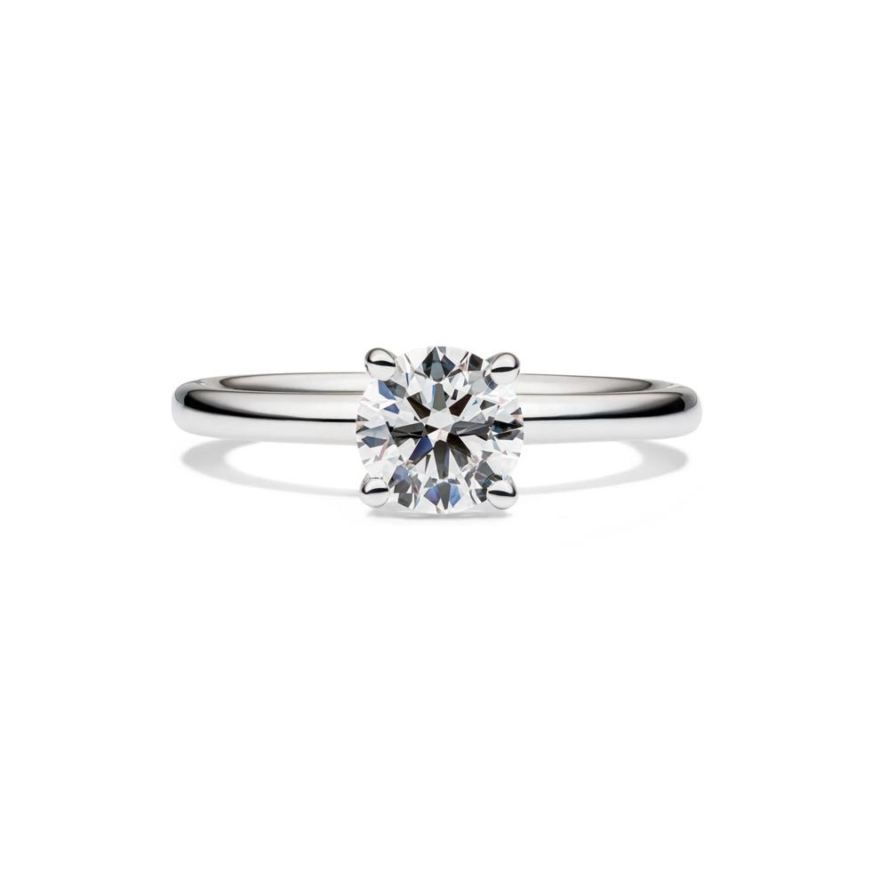 Lab Grown Diamond Solitaire Round Engagement Ring in Platinum (1 ct.) – Image 1 of 4