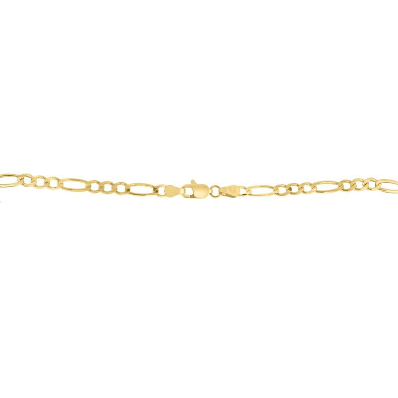 Solid Figaro Chain in 14K Yellow Gold, 3.8MM, 18&rdquo; – Image 3 of 4