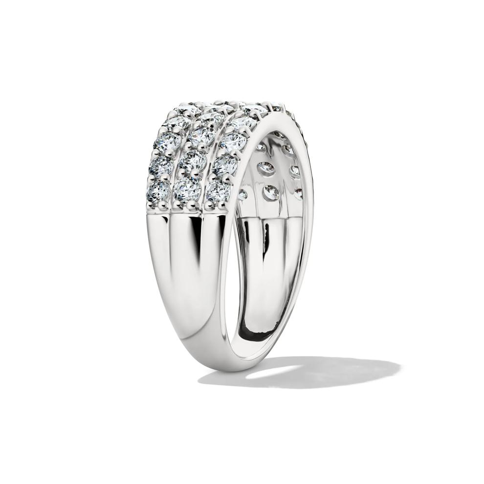 Lab Grown Diamond Three-Row Band in 10K White Gold (1 1/2 ct. tw.) – Image 3 of 4