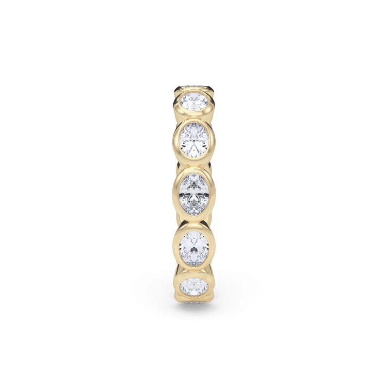 Diamond Bezel-Set Oval True Eternity Band in 14K Yellow Gold – Image 3 of 5