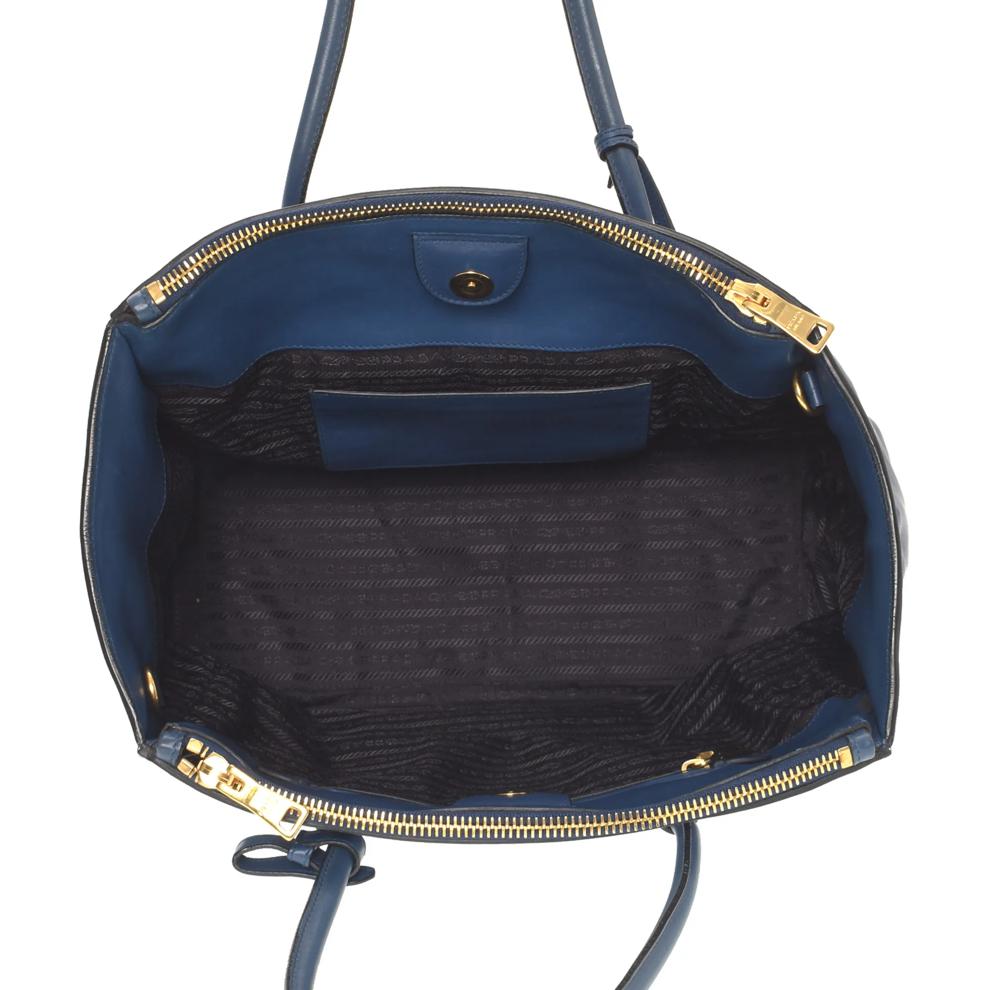 Pre-Owned Prada Leather Top Handle Tote – Image 3 of 9