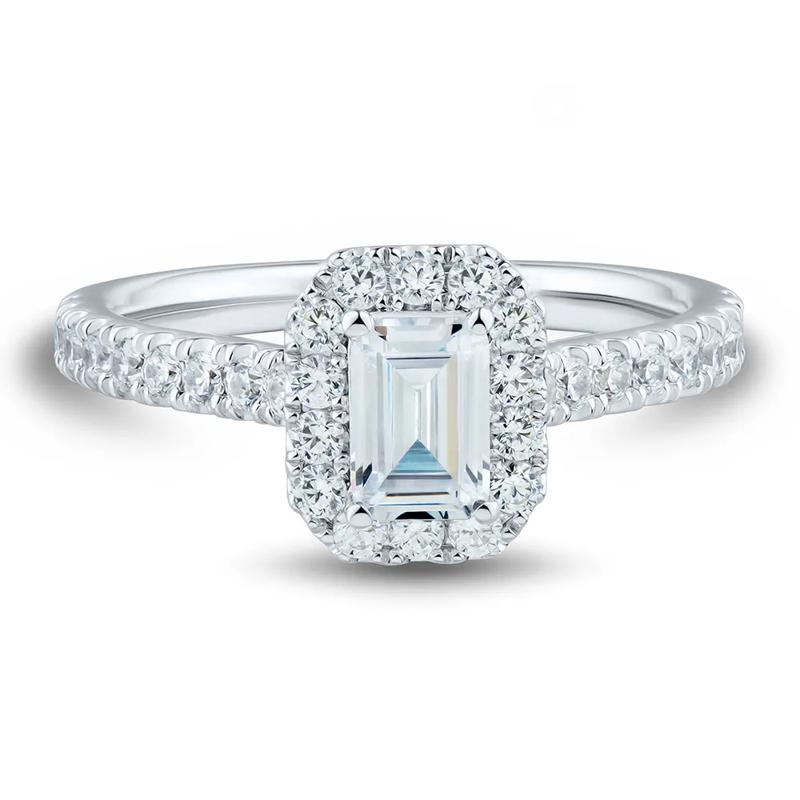 lab grown diamond emerald-cut engagement ring (1 1/4 ct. tw.) – Image 1 of 1