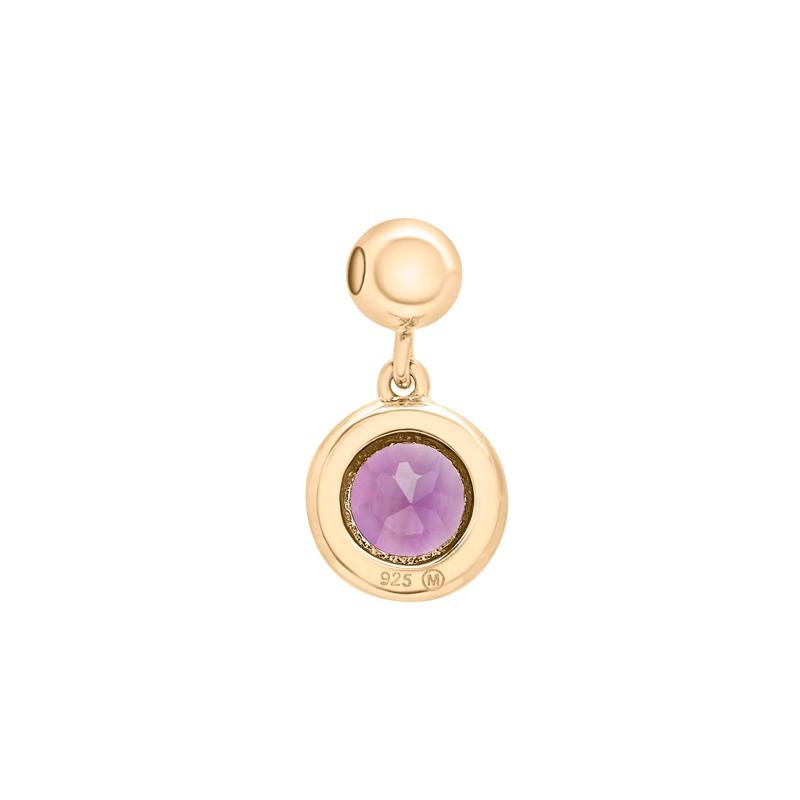 Amethyst Birthstone Bead Charm in Vermeil – Image 3 of 3