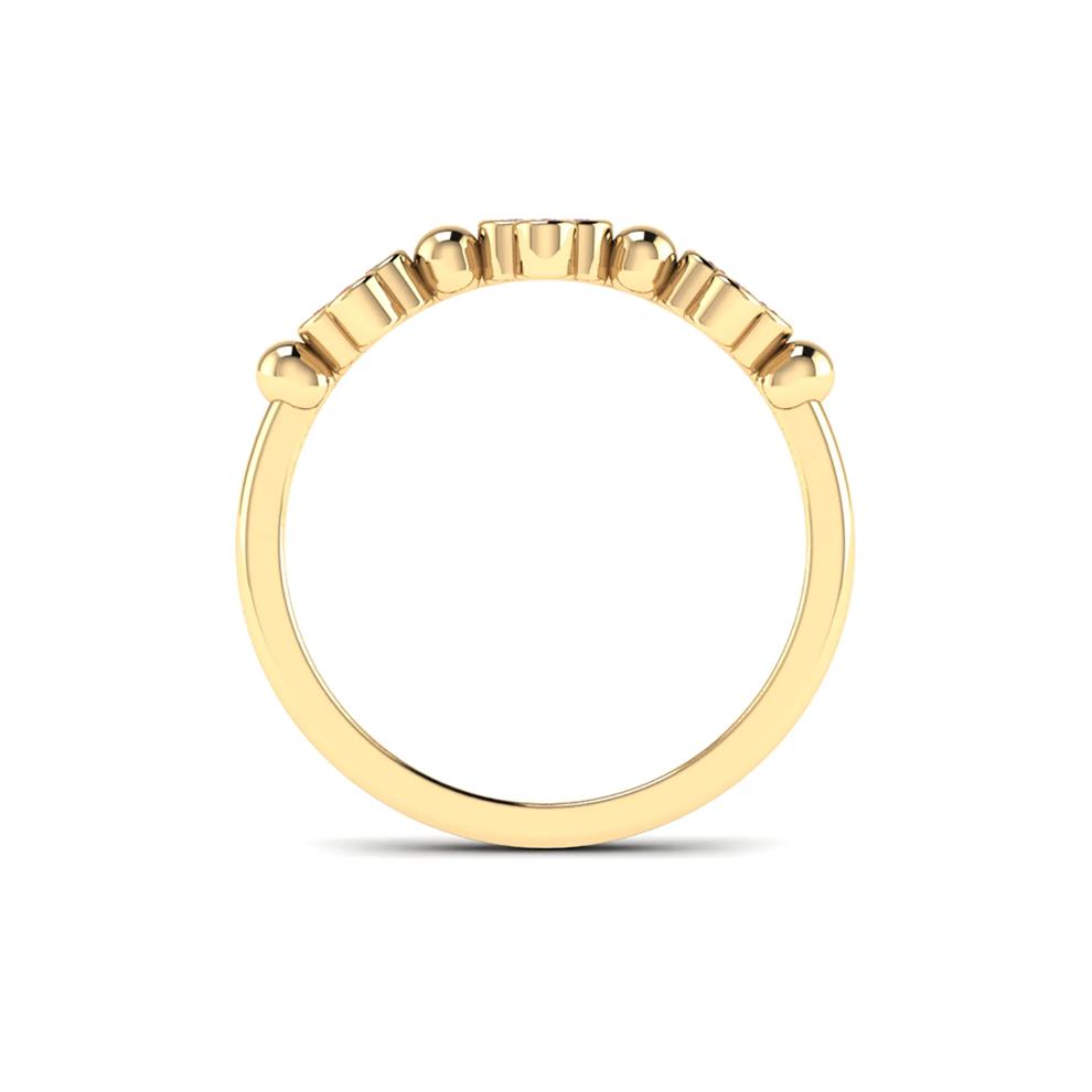 Ruby Clover Stack Band in 10K Yellow Gold – Image 2 of 4