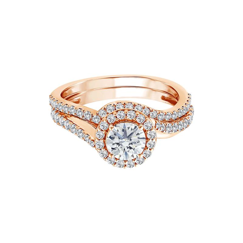 Lab Grown Diamond Engagement Ring Set in 10K Rose Gold &#40;1 1/4 ct. tw.&#41; – Image 1 of 3