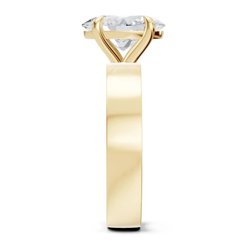 Semi-Mount Engagement Ring in 14K Yellow Gold (Setting Only) – Image 6 of 6
