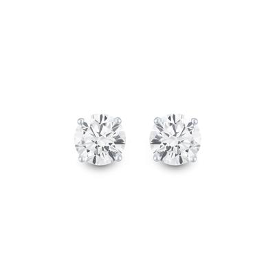 Diamond Round Solitaire Stud Earrings in 14K White Gold (2 ct. tw.)