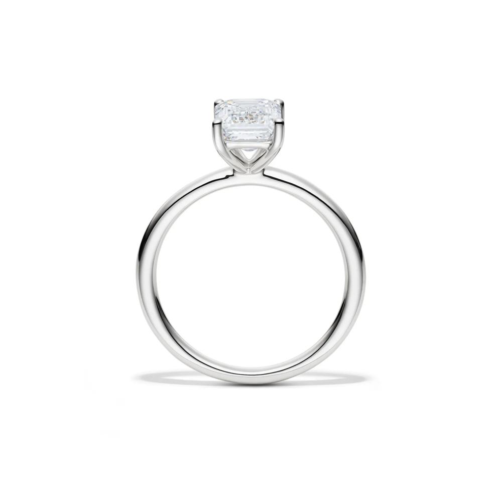 Lab Grown Diamond Emerald-Cut Solitaire Ring in Platinum (2 ct.) – Image 2 of 4