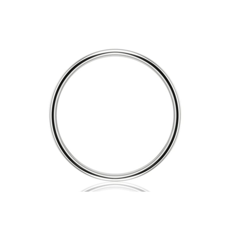 Men&rsquo;s Satin Wedding Band in 14K White Gold, 8MM – Image 2 of 3