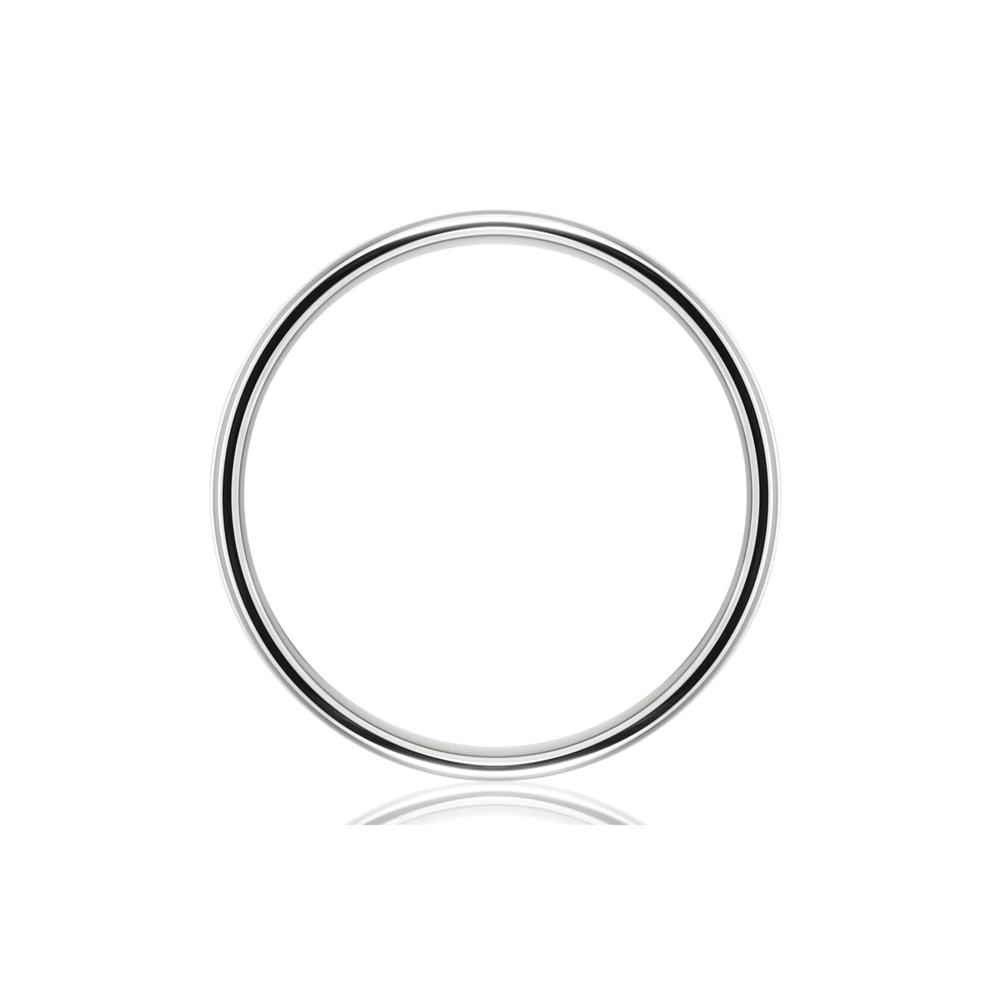 Men&rsquo;s Satin Wedding Band in 14K White Gold, 8MM – Image 2 of 3