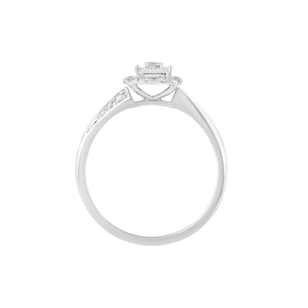 Round Diamond Illusion Promise Ring in 10K White Gold (1/4 ct. tw.) – Image 2 of 3