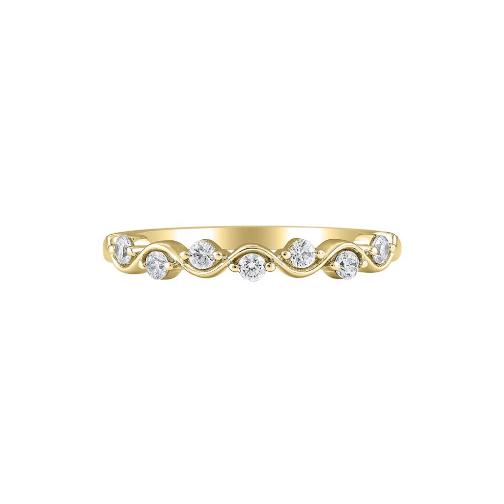 Wavy Diamond Band in 10K Gold – Image 1 of 1