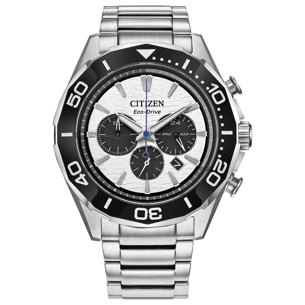 Men's Endeavor Chrono Watch in Stainless Steel – Image 1 of 3
