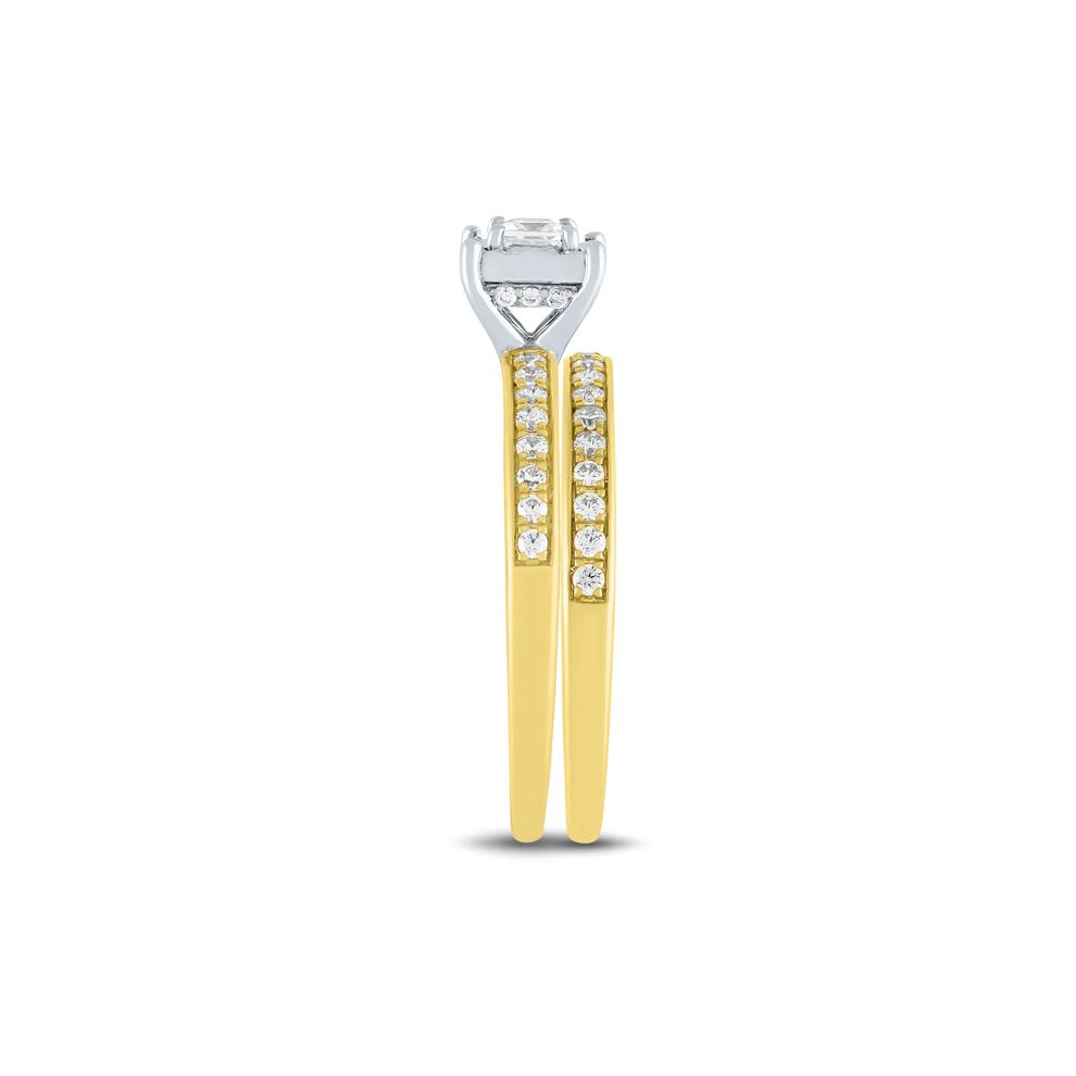 1/2 ct. tw. Princess-Cut Diamond Engagement Set in 14K Yellow Gold – Image 3 of 5
