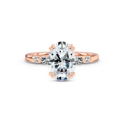 Lab Grown Diamond Oval Engagement Ring in 14K Rose Gold (3 1/7 ct. tw.)