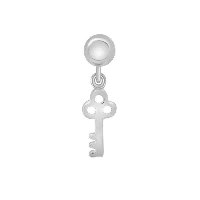 Antique Key Bead Charm in Sterling Silver – Image 3 of 3