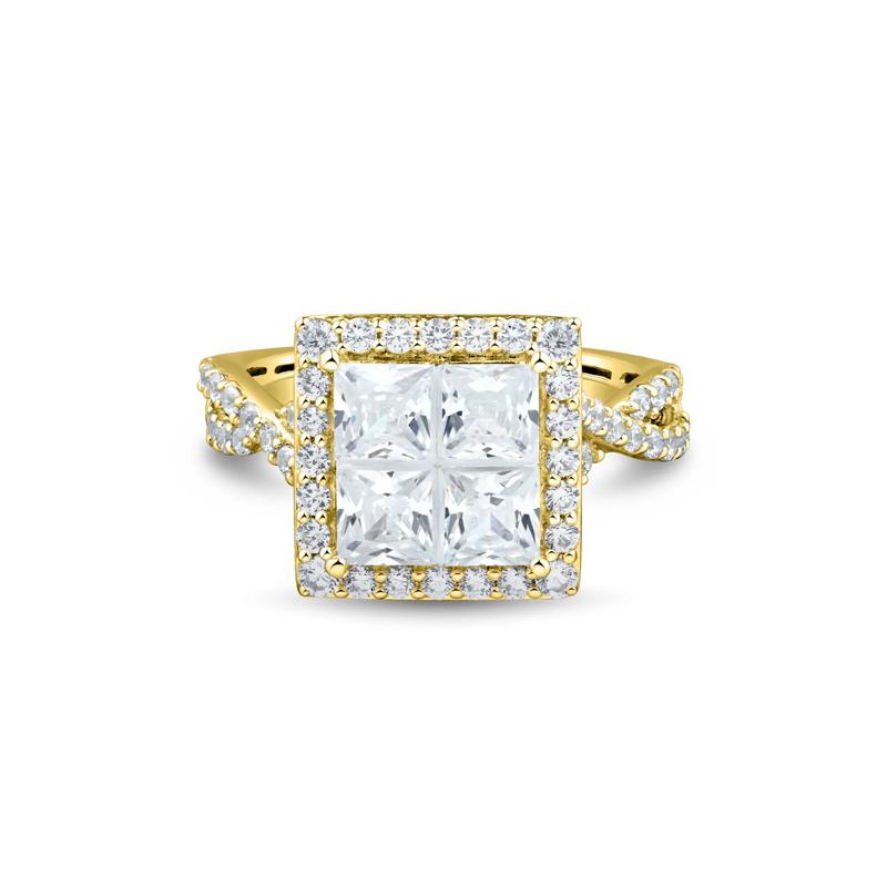Lab Grown Diamond Composite Engagement Ring in 10K Yellow Gold &#40;3 ct. tw.&#41; – Image 1 of 3